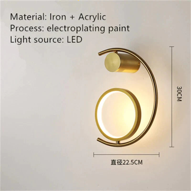 Luxury creative LED Bedside wall lamp