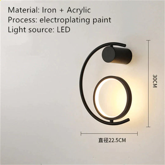 Luxury Creative Led Bedside Wall Lamp C / Warm White (2700-3500K) Wall Light