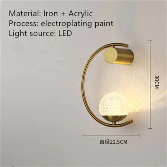 Luxury Creative Led Bedside Wall Lamp E / Warm White (2700-3500K) Wall Light