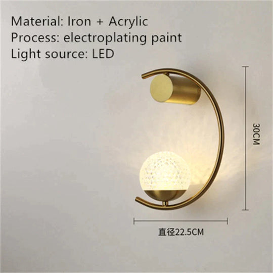 Luxury Creative Led Bedside Wall Lamp F / Warm White (2700-3500K) Wall Light