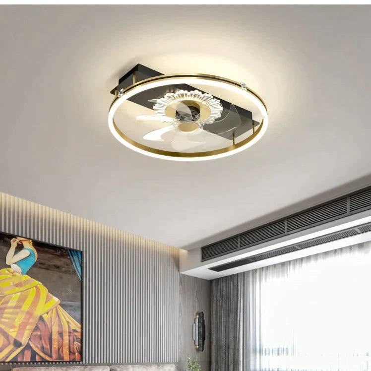 Luxury Fan Living Room Round Ceiling Lamp Simple Lamps