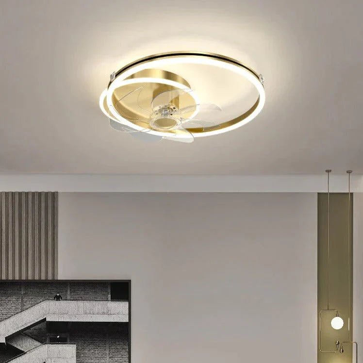 Luxury Fan Living Room Round Ceiling Lamp Simple Lamps