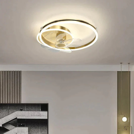 Luxury Fan Living Room Round Ceiling Lamp Simple Lamps