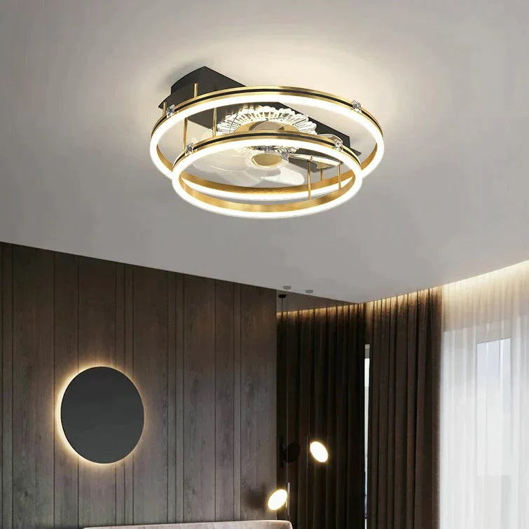 Luxury Fan Living Room Round Ceiling Lamp Simple Lamps