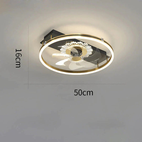 Luxury Fan Living Room Round Ceiling Lamp Simple Lamps