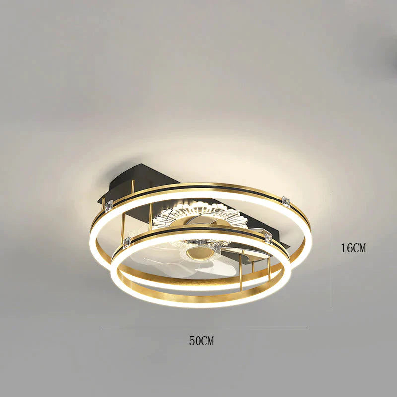 Luxury Fan Living Room Round Ceiling Lamp Simple Lamps