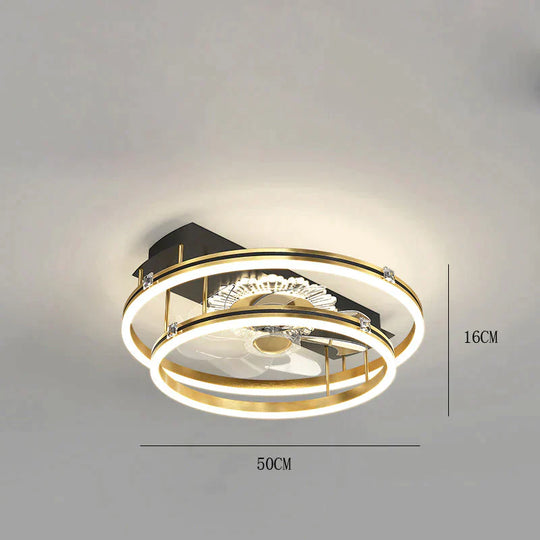 Luxury Fan Living Room Round Ceiling Lamp Simple Lamps