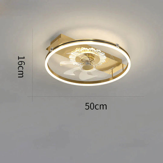 Luxury Fan Living Room Round Ceiling Lamp Simple Lamps