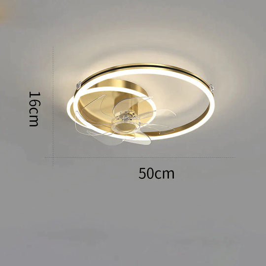 Luxury Fan Living Room Round Ceiling Lamp Simple Lamps