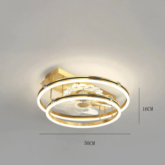 Luxury Fan Living Room Round Ceiling Lamp Simple Lamps