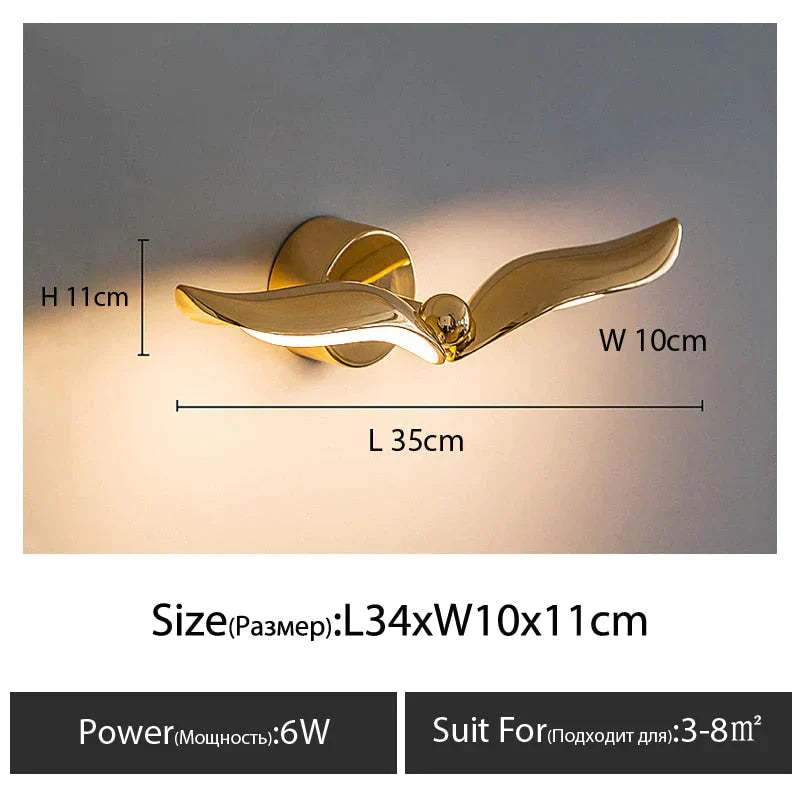 Luxury minimalist creative seagull wall lamp for Bedroom Living room background wall Light