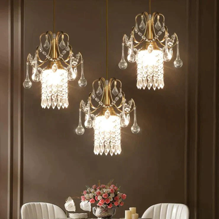 Luxury Single Head Crystal Dining Room Pendant Light