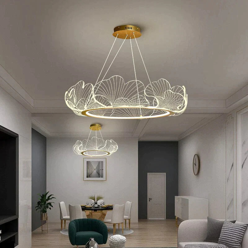 Mancos - Acrylic Leaves Led Modern Chandelier Chandelier