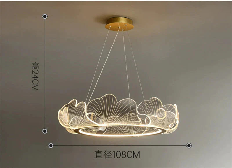 Mancos - Acrylic Leaves Led  Modern  Chandelier