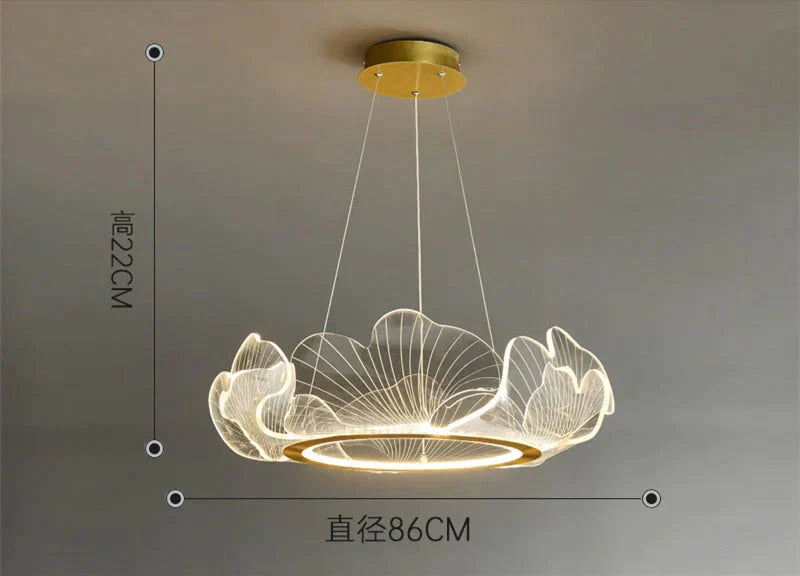 Mancos - Acrylic Leaves Led  Modern  Chandelier