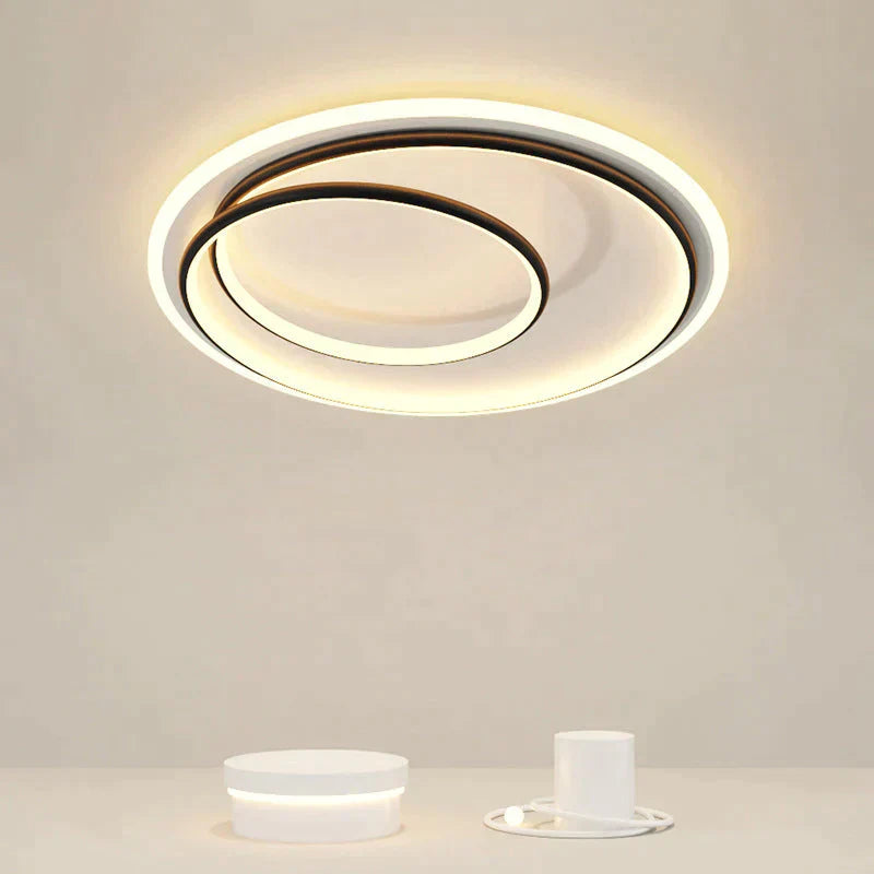 Master Bedroom Study Simple Modern Atmosphere Personalized Creative Led Room Ceiling Lamp Black /