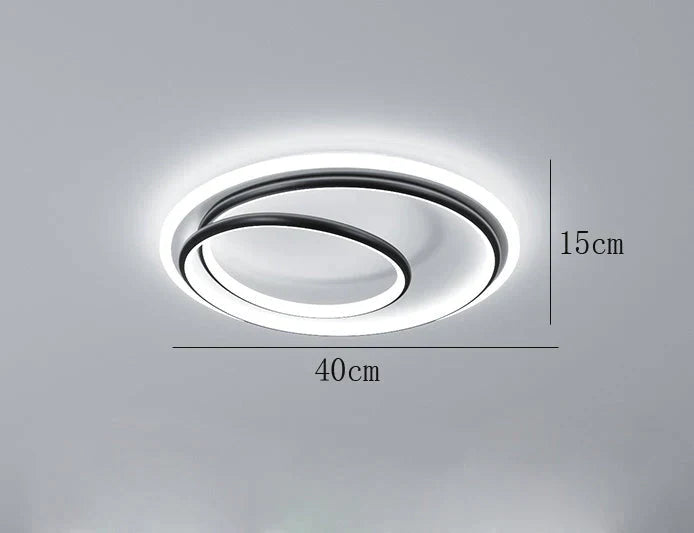 Master Bedroom Study Simple Modern Atmosphere Personalized Creative Led Room Ceiling Lamp Black /