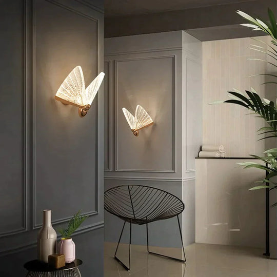 Merve - Nordic Creative Colorful Butterfly Led Wall Lamp