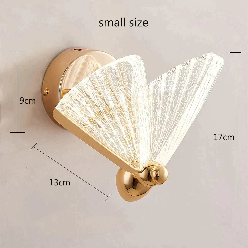 Merve - Nordic Creative Colorful Butterfly Led Wall Lamp Type 1 Small / Warm White