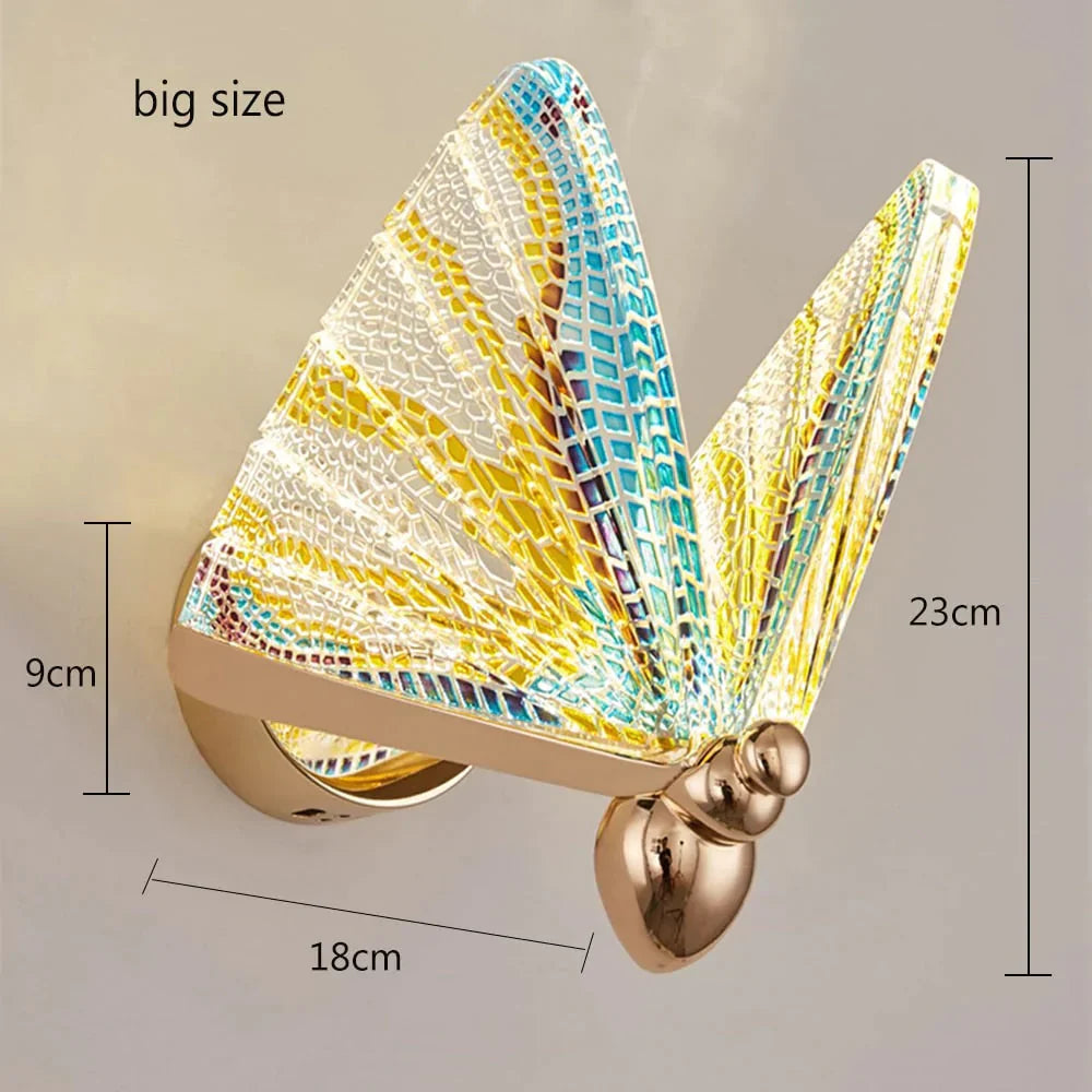 Merve - Nordic Creative Colorful Butterfly Led Wall Lamp