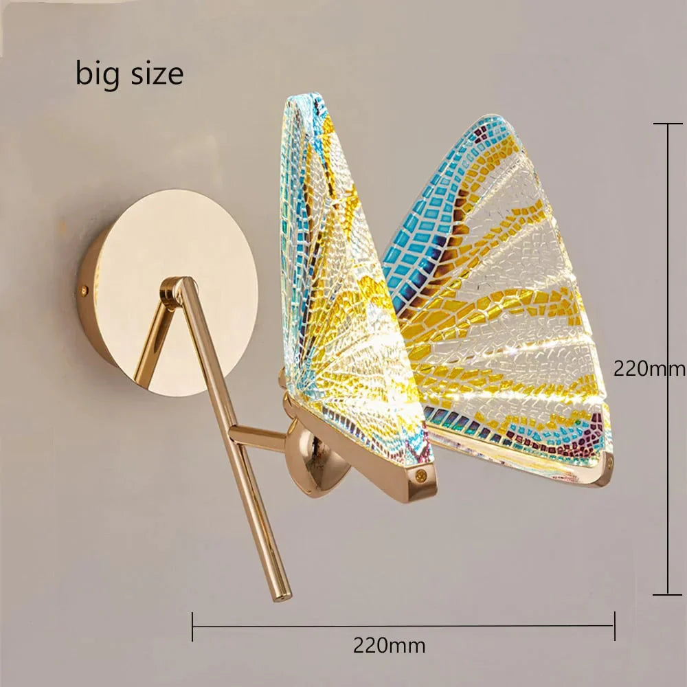 Merve - Nordic Creative Colorful Butterfly Led Wall Lamp