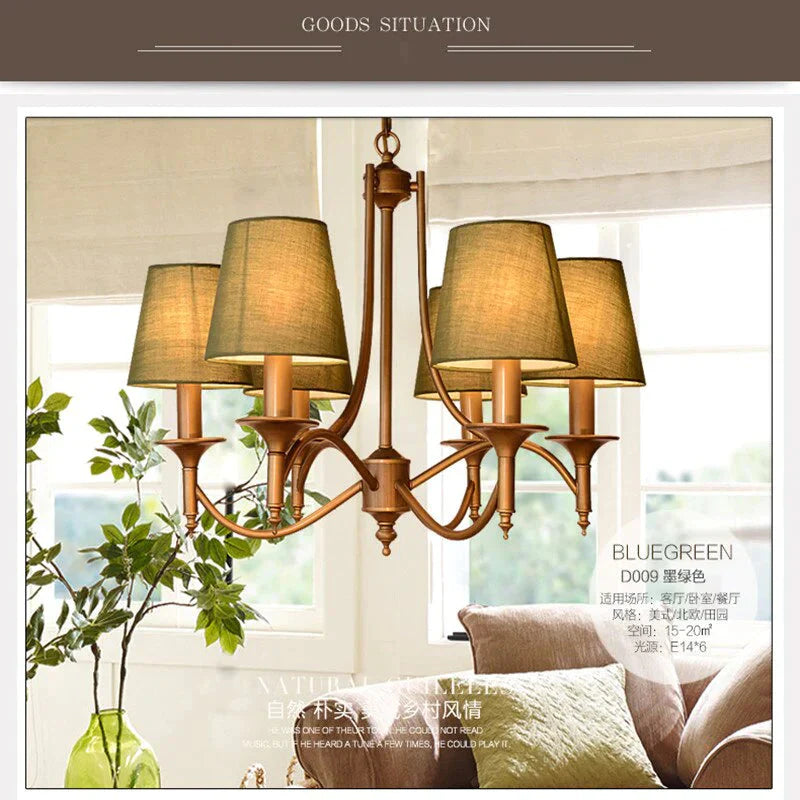 Metal Bronze Chandelier 6/8 Heads for living room