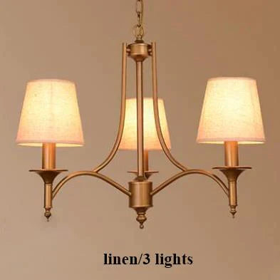 Metal Bronze Chandelier 6/8 Heads For Living Room Ceiling Light