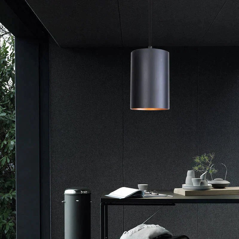 Modern Black Aluminum Pendant Light LED E27 Nordic Industrail Hanging Lamp For Living Room Restaurant Study Bedroom Office Loft