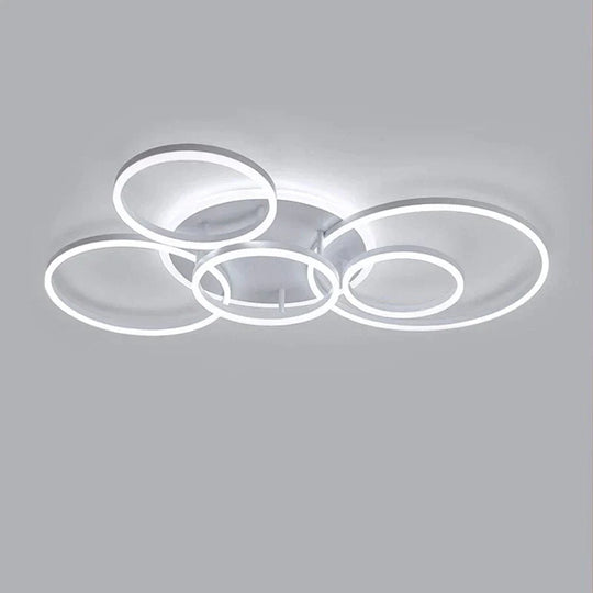 Modern Ceiling Lights For Living Room Circle Gold Brown LED Plafon Decor Bedroom Lamps Fixture With Remote Control Lustre