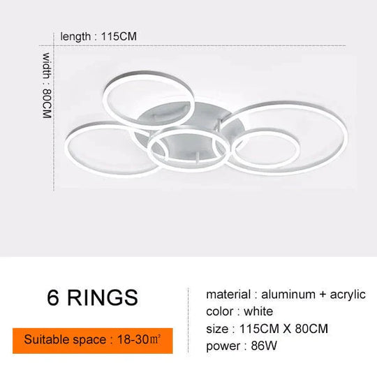 Modern Ceiling Lights For Living Room Circle Gold Brown LED Plafon Decor Bedroom Lamps Fixture With Remote Control Lustre