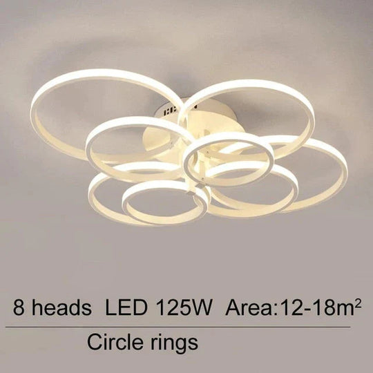 Modern Ceiling Lights LED Ceiling Lamp For Living Room Bedroom White Coffee Color Surface Mounted Round Lamps Remote Control