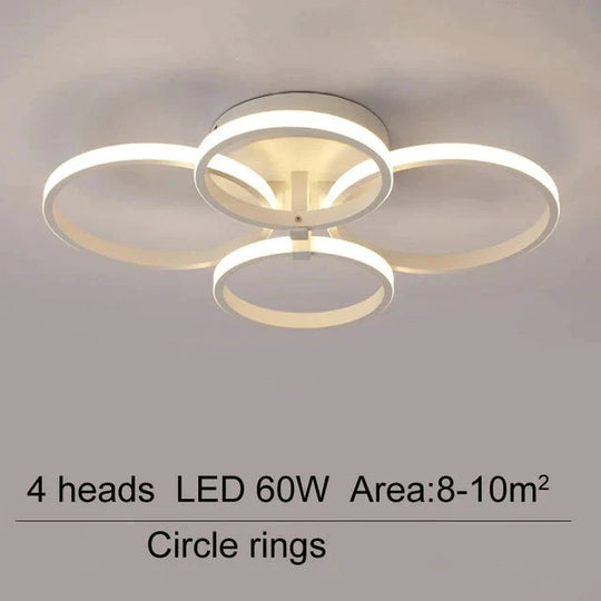 Modern Ceiling Lights LED Ceiling Lamp For Living Room Bedroom White Coffee Color Surface Mounted Round Lamps Remote Control