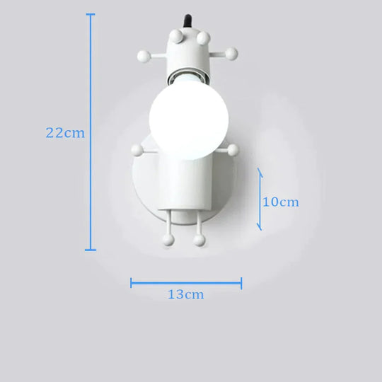 Modern Creative Minimalism Metal Robot Ants Lamps For Kids Baby Living Room Wall Light