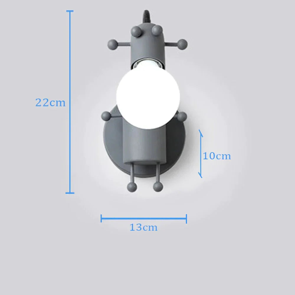 Modern Creative Minimalism Metal Robot Ants Lamps for Kids Baby Living room