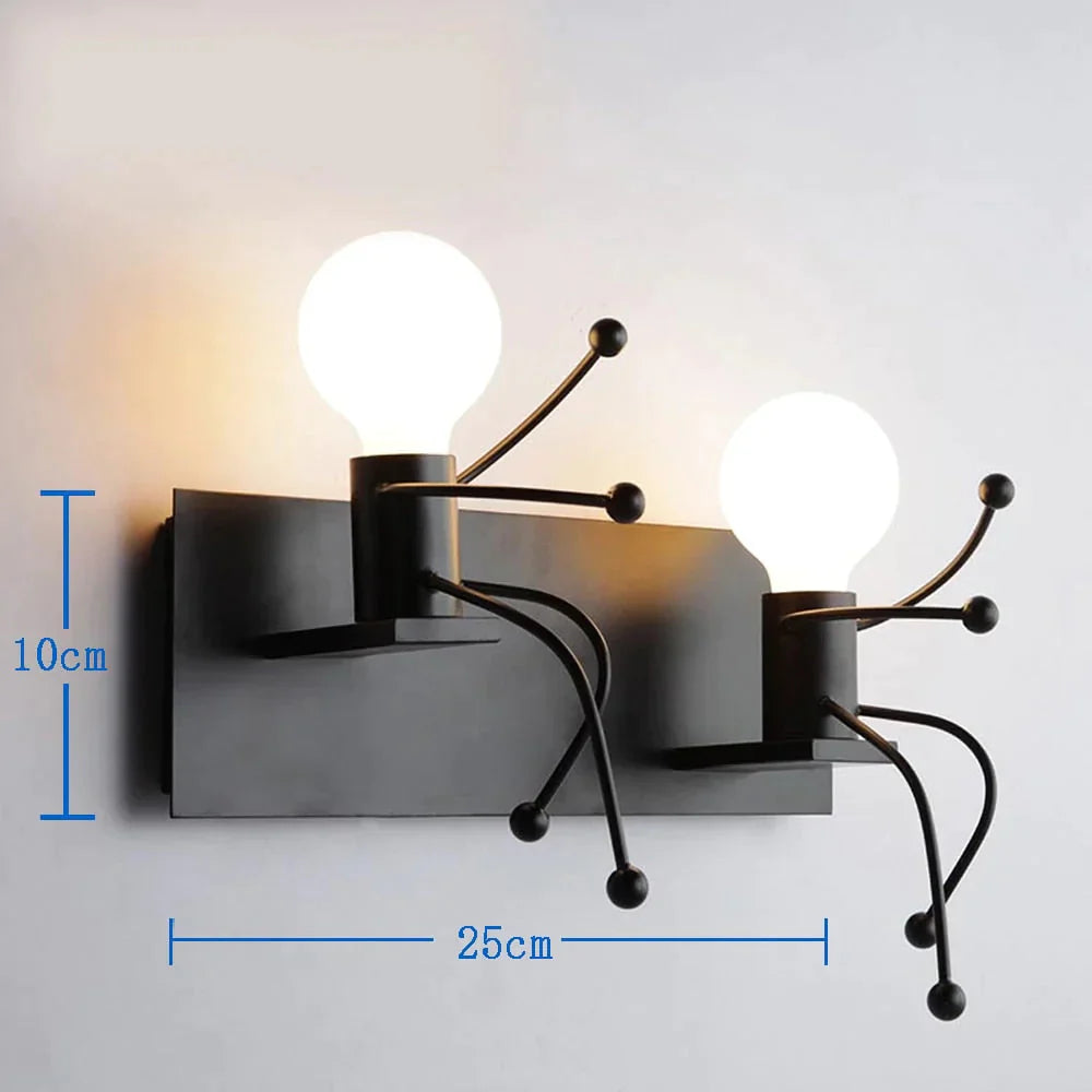 Modern Creative Minimalism Metal Robot Ants Lamps for Kids Baby Living room