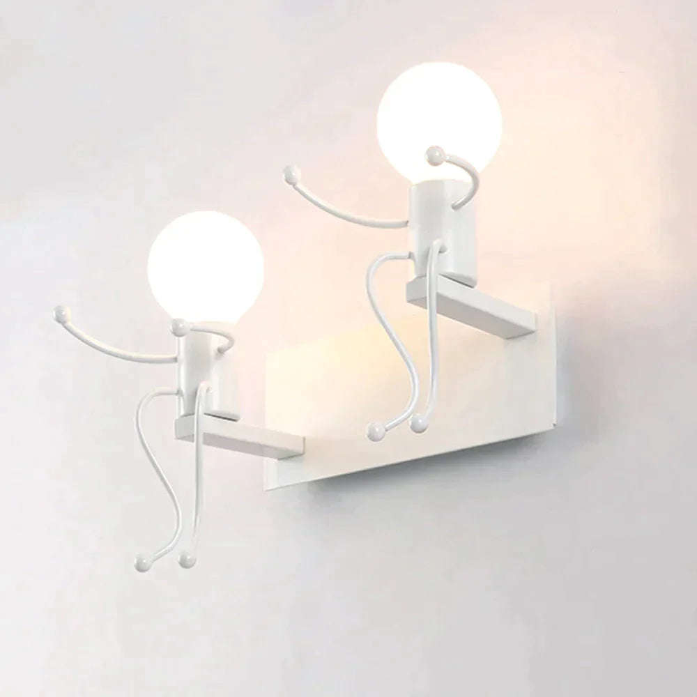 Modern Creative Minimalism Metal Robot Ants Lamps For Kids Baby Living Room Wall Light