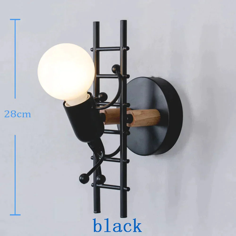 Modern Creative Minimalism Metal Robot Ants Lamps For Kids Baby Living Room Wall Light