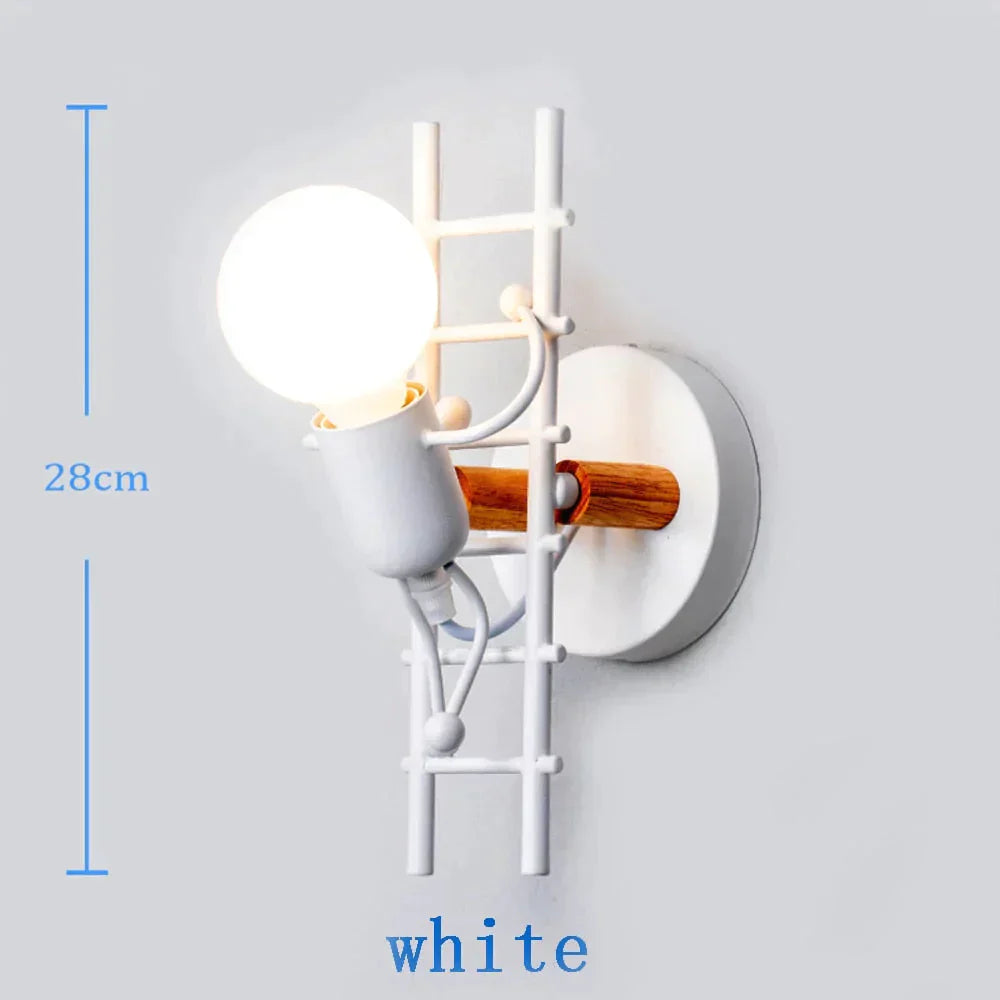 Modern Creative Minimalism Metal Robot Ants Lamps For Kids Baby Living Room Wall Light