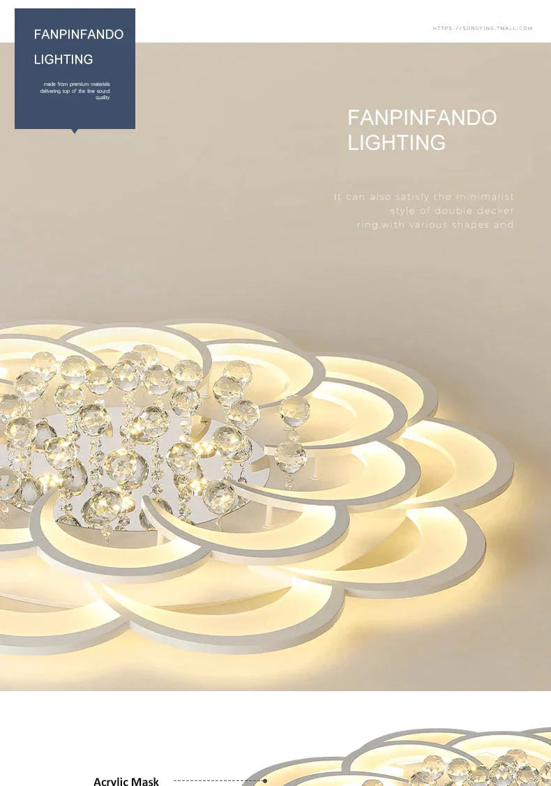 Modern Crystal LED Ceiling Lights For Living Room Bedroom Home Deco Ceiling Lamp