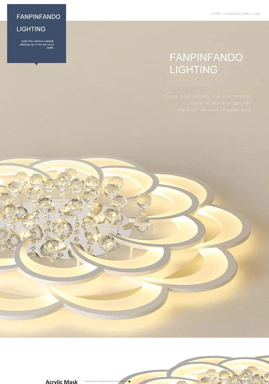 Modern Crystal LED Ceiling Lights For Living Room Bedroom Home Deco Ceiling Lamp