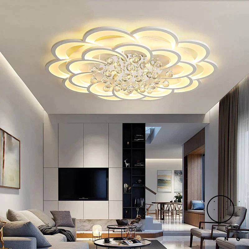 Modern Crystal Led Ceiling Lights For Living Room Bedroom Home Deco Lamp