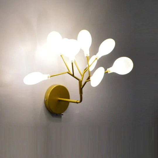 Modern firefly Tree Branch LED Wall Light for Bedroom Study Room