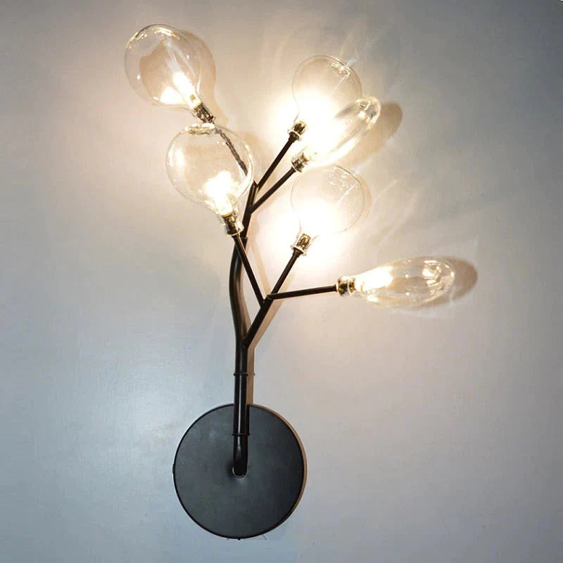 Modern firefly Tree Branch LED Wall Light for Bedroom Study Room