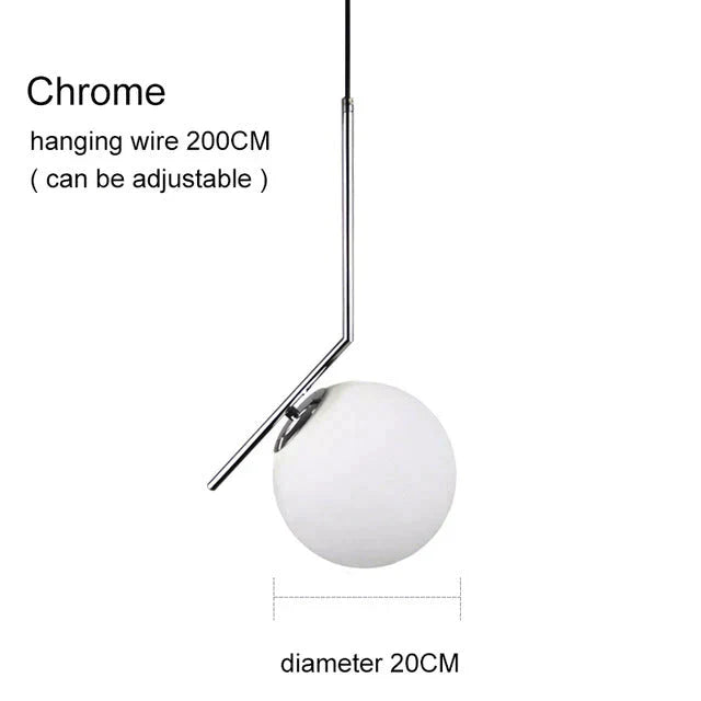 Lampes suspendues modernes en forme de boule de verre pour salle à manger, luminaires d'intérieur, de cuisine, de bar, de restaurant