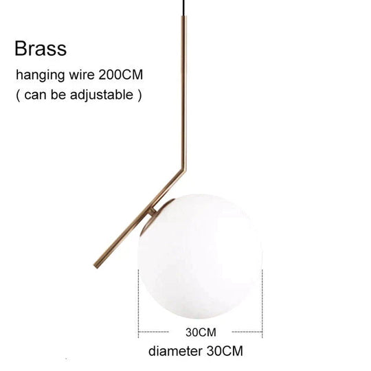 Lampes suspendues modernes en forme de boule de verre pour salle à manger, luminaires d'intérieur, de cuisine, de bar, de restaurant