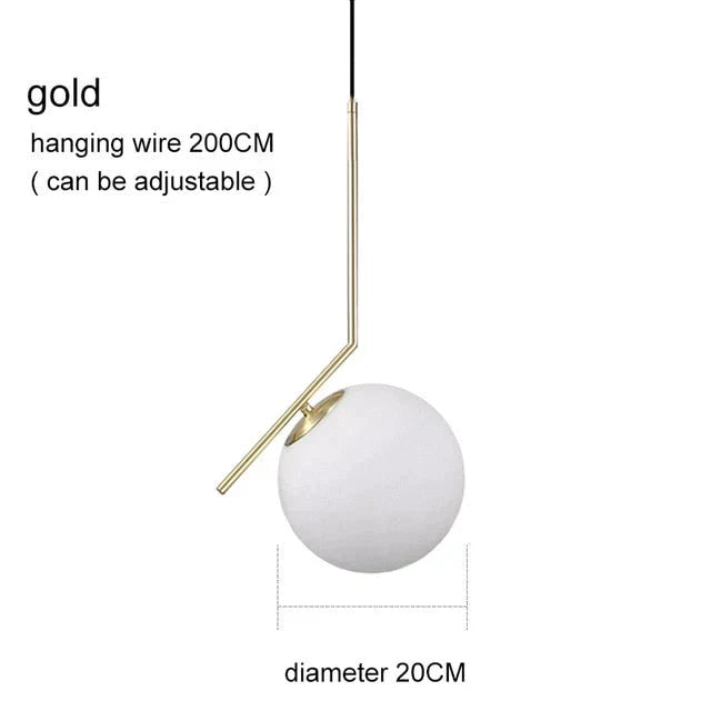 Lampes suspendues modernes en forme de boule de verre pour salle à manger, luminaires d'intérieur, de cuisine, de bar, de restaurant