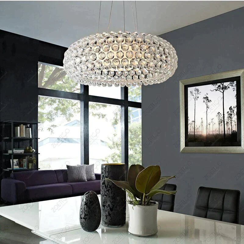 Modern Glass Plated Pendant Lamp Led E27 Light Fixture For Kitchen Lights Living Room Hotel Hall