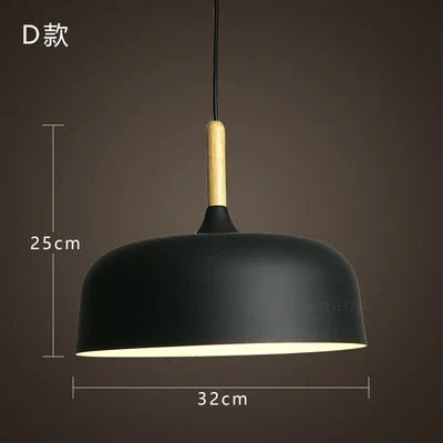 Modern Hanging Ceiling Lamps Wood Aluminium E27 Pendant Lights, Dining Room Table Bedside Kitchen Decoration Lighting