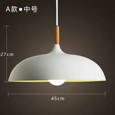 Modern Hanging Ceiling Lamps Wood Aluminium E27 Pendant Lights, Dining Room Table Bedside Kitchen Decoration Lighting