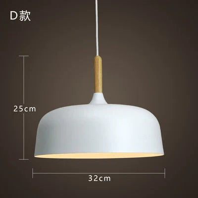 Modern Hanging Ceiling Lamps Wood Aluminium E27 Pendant Lights, Dining Room Table Bedside Kitchen Decoration Lighting